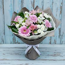 Букет цветов из:  Герберы, Альстромерии и Хризантемы в Избербаше