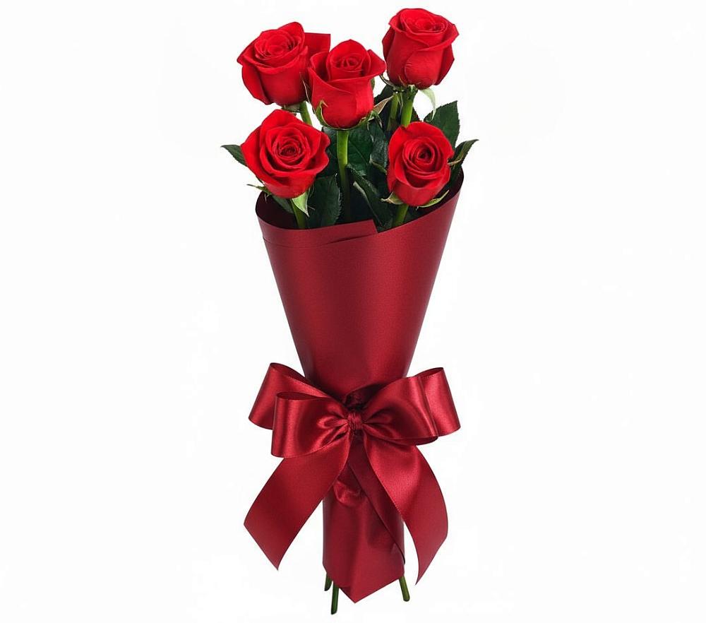 Букет 5 Красных роз Эдлесс Лав в Избербаше