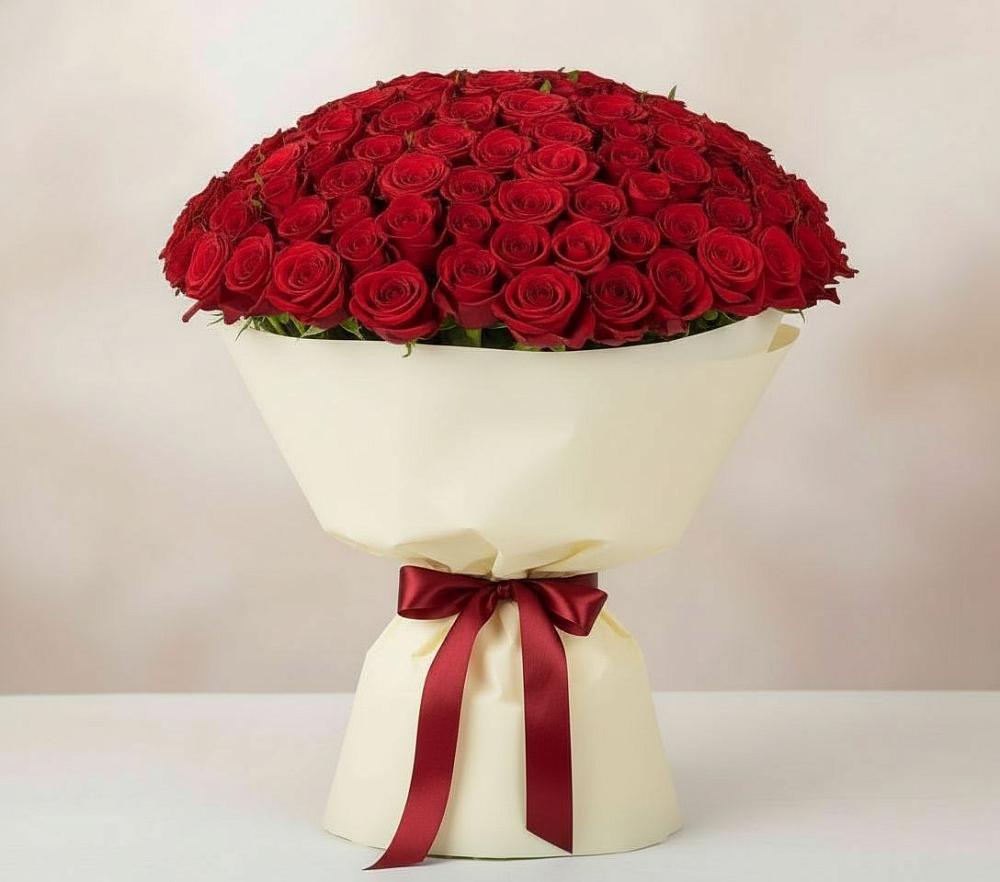 Букет 101 Красная роза Милано в Избербаше