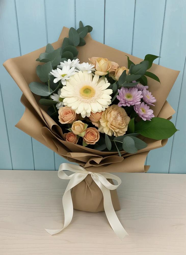 Букет цветов из: Герберы и Хризантемы в Избербаше