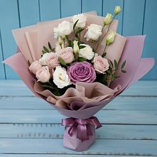 Букет цветов из:  Розы и Лизиантусы #REPLACE_PRED# Избербаше