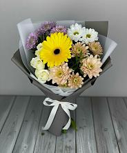 Букет цветов из:  Розы, Герберы и Хризантемы в Избербаше
