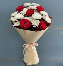 Букет цветов из:  Розы и Хризантемы в Избербаше