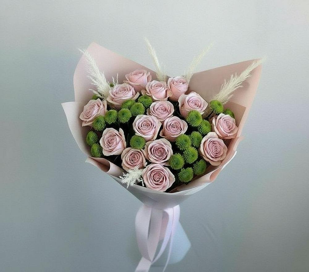 Букет цветов из: Розы и Хризантемы в Избербаше