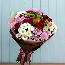 Букет цветов из:  Розы, Хризантемы и Альстромерии в Избербаше