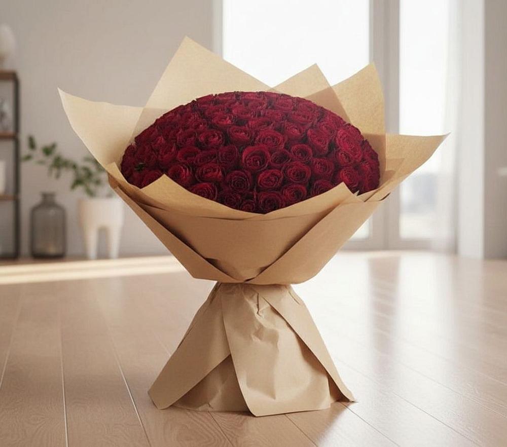 Букет 101 Красная роза в Избербаше