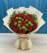 Букет цветов из:  Розы и Хризантемы в Избербаше