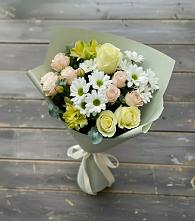 Букет цветов из:  Альстромерии, Розы и Хризантемы в Избербаше