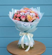 Букет цветов из:  Хризантемы и Розы в Избербаше