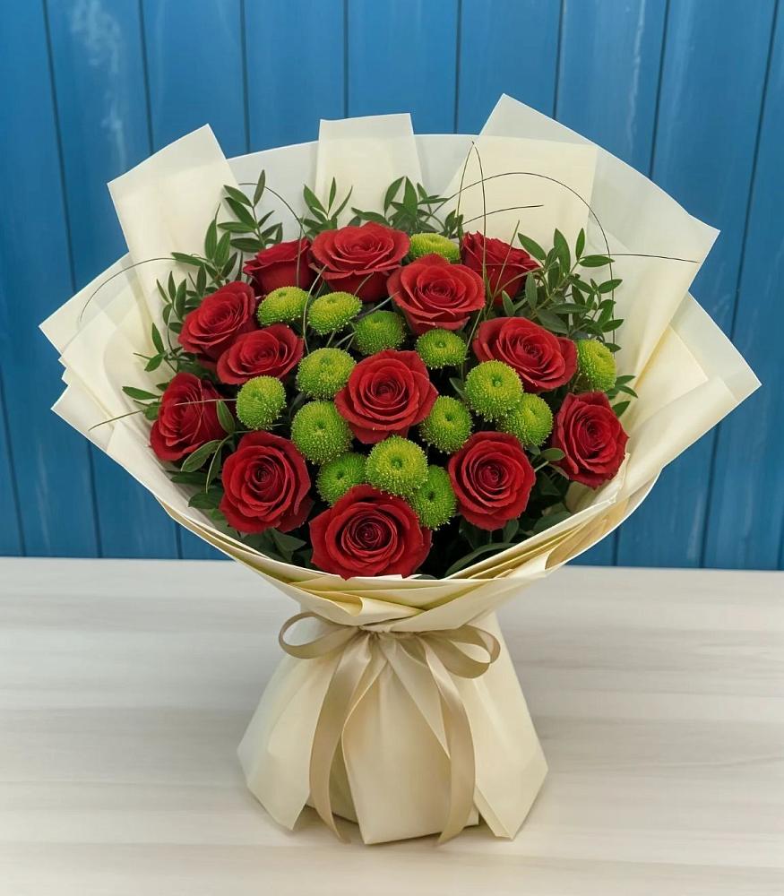 Букет цветов из: Розы и Хризантемы в Избербаше