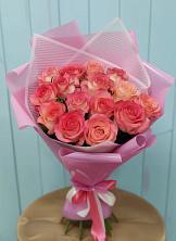 Букет 15 Розовых роз Равель в Избербаше