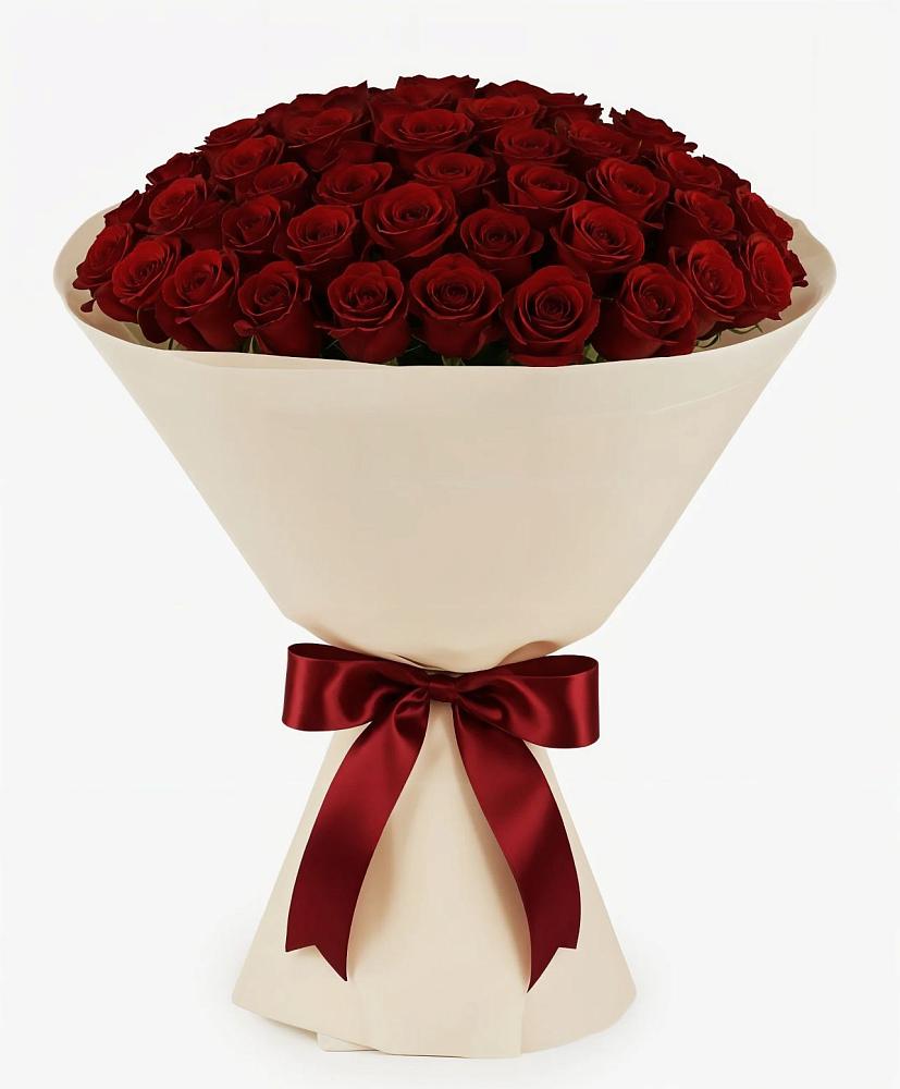 Букет 101 Бордовая роза Блэк Бакарра в Избербаше